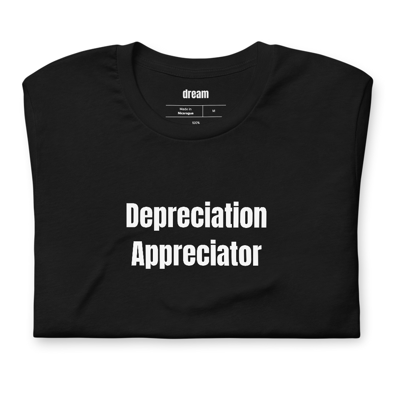 Depreciation Appreciator - Spreadsheet Brain t-shirt