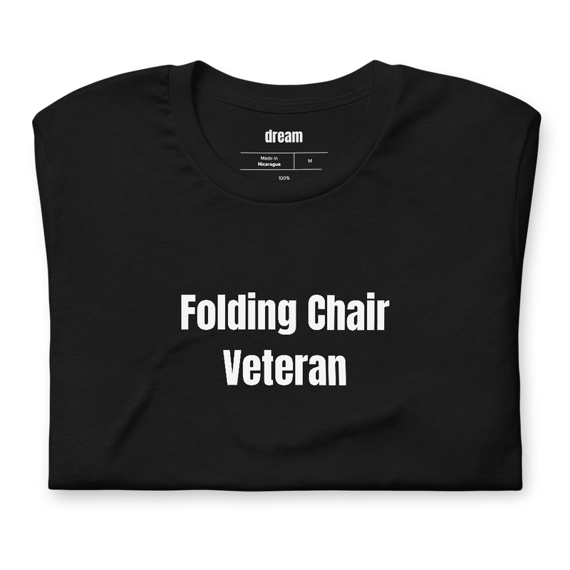Folding Chair Veteran - Youth Soccer Sideline Parents t-shirt