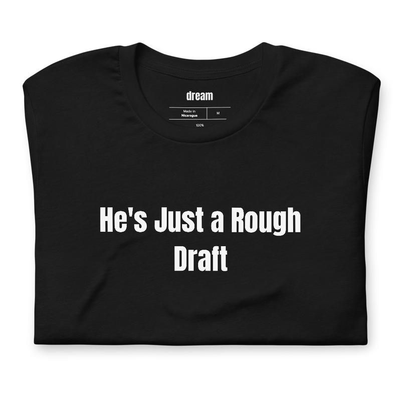 He's Just a Rough Draft - Delulu Dating t-shirt