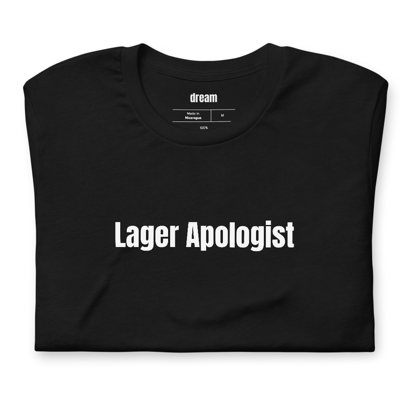 Lager Apologist - Craft Beer t-shirt