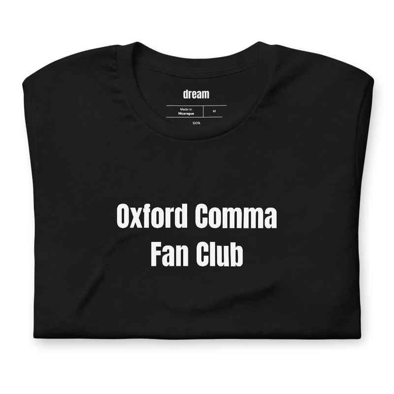 Oxford Comma Fan Club - English Teachers t-shirt