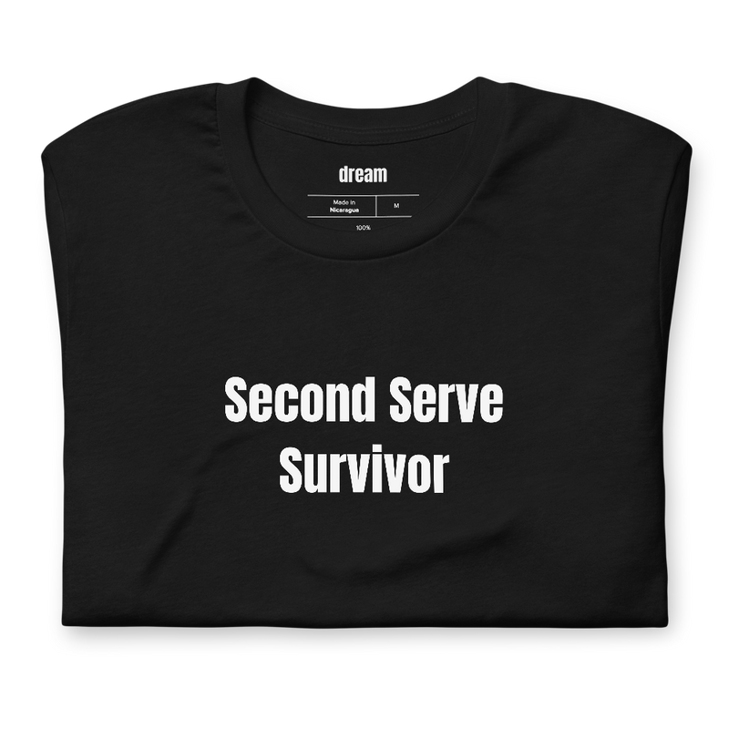 Second Serve Survivor - Court Language t-shirt