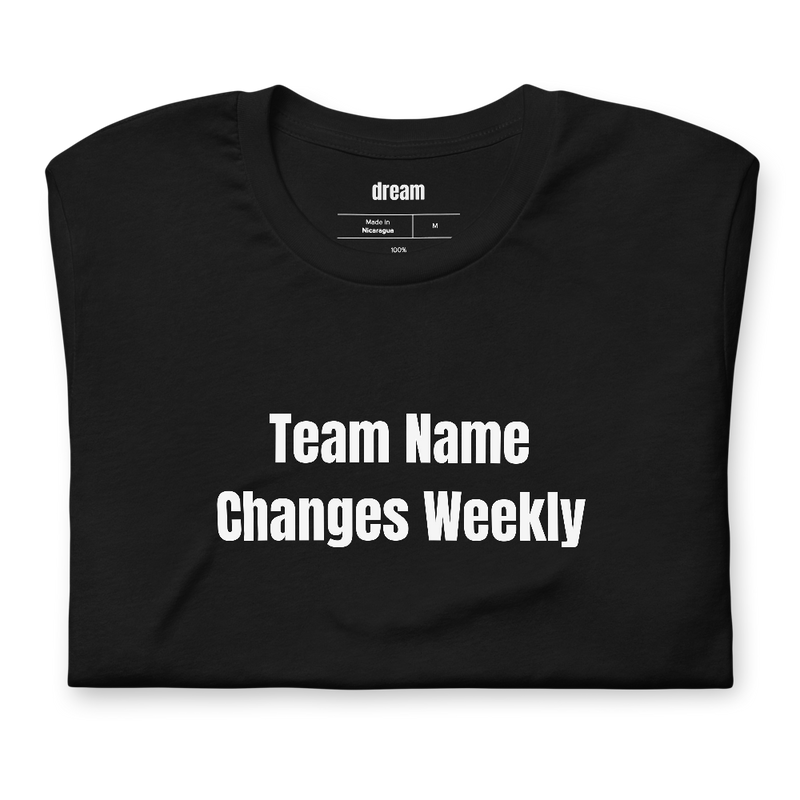 Team Name Changes Weekly - Trivia Night t-shirt