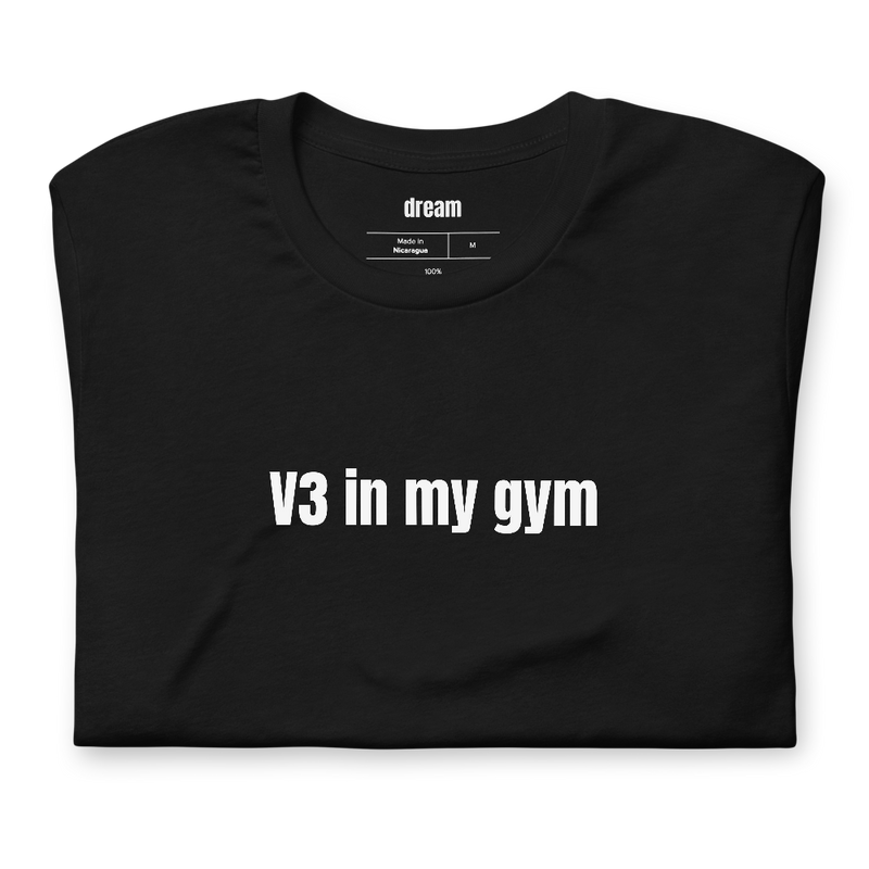 V3 in my gym - Climbing & Bouldering t-shirt