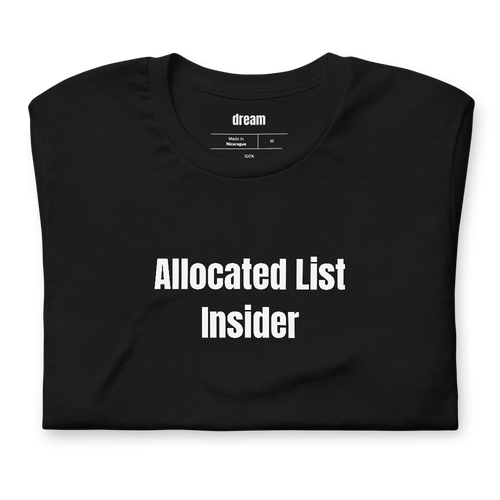 Allocated List Insider - Whiskey Collecting t-shirt