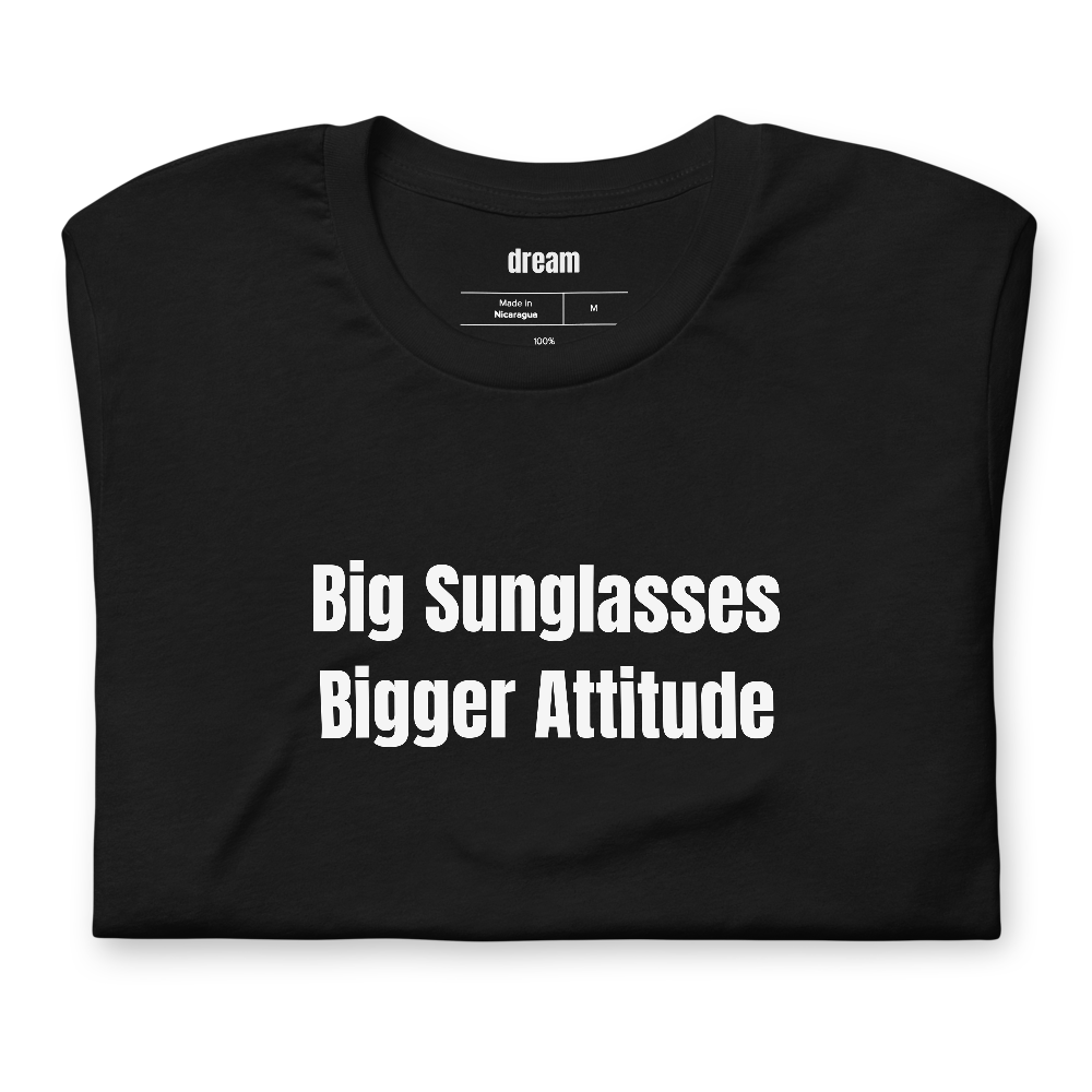 Big Sunglasses Bigger Attitude - Mob Wife Energy t-shirt