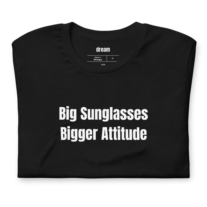 Big Sunglasses Bigger Attitude - Mob Wife Energy t-shirt