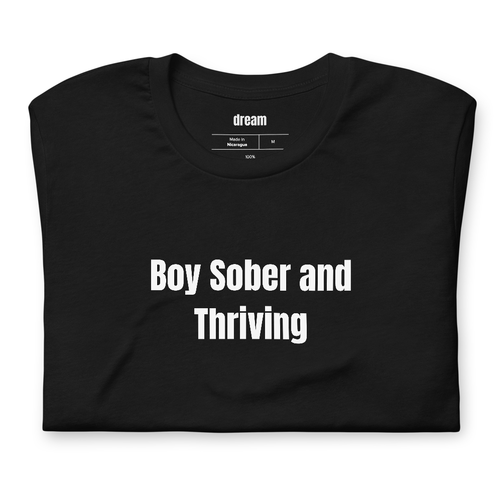 Boy Sober and Thriving - Boy Sober Movement t-shirt