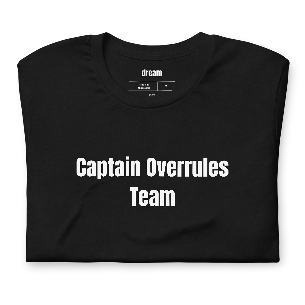 Captain Overrules Team - Trivia Night t-shirt