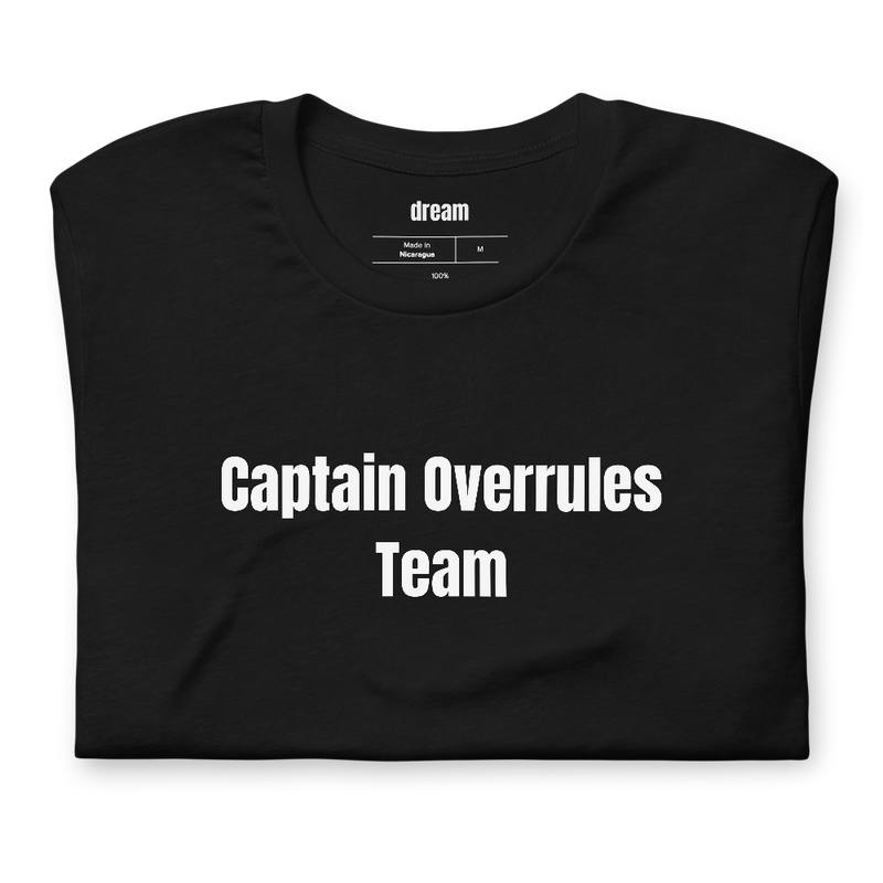 Captain Overrules Team - Trivia Night t-shirt