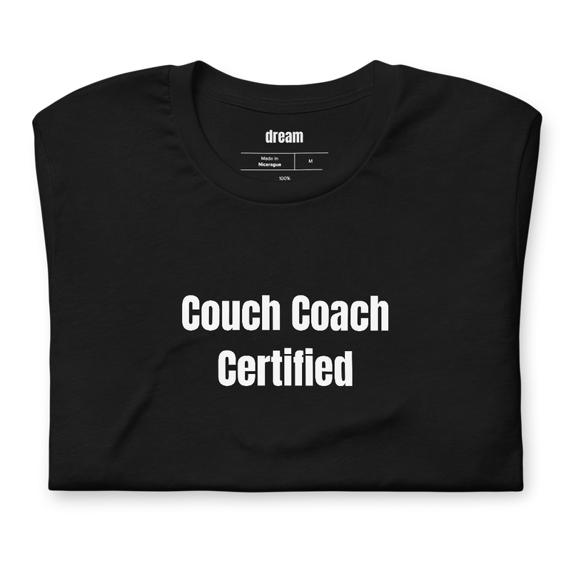 Couch Coach Certified - Football Sunday t-shirt