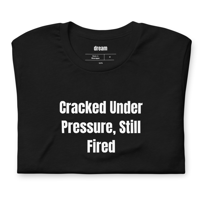 Cracked Under Pressure, Still Fired - Pottery t-shirt
