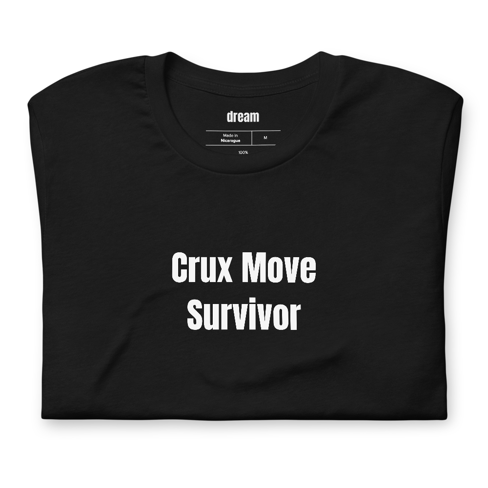 Crux Move Survivor - Rock Climbing t-shirt