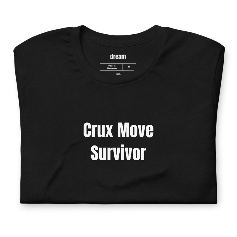Crux Move Survivor - Rock Climbing t-shirt