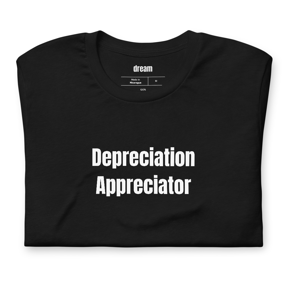 Depreciation Appreciator - Spreadsheet Brain t-shirt