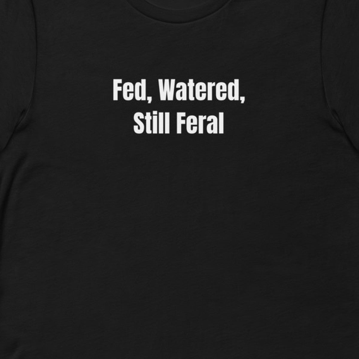Fed, Watered, Still Feral - Feral Self-Care t-shirt