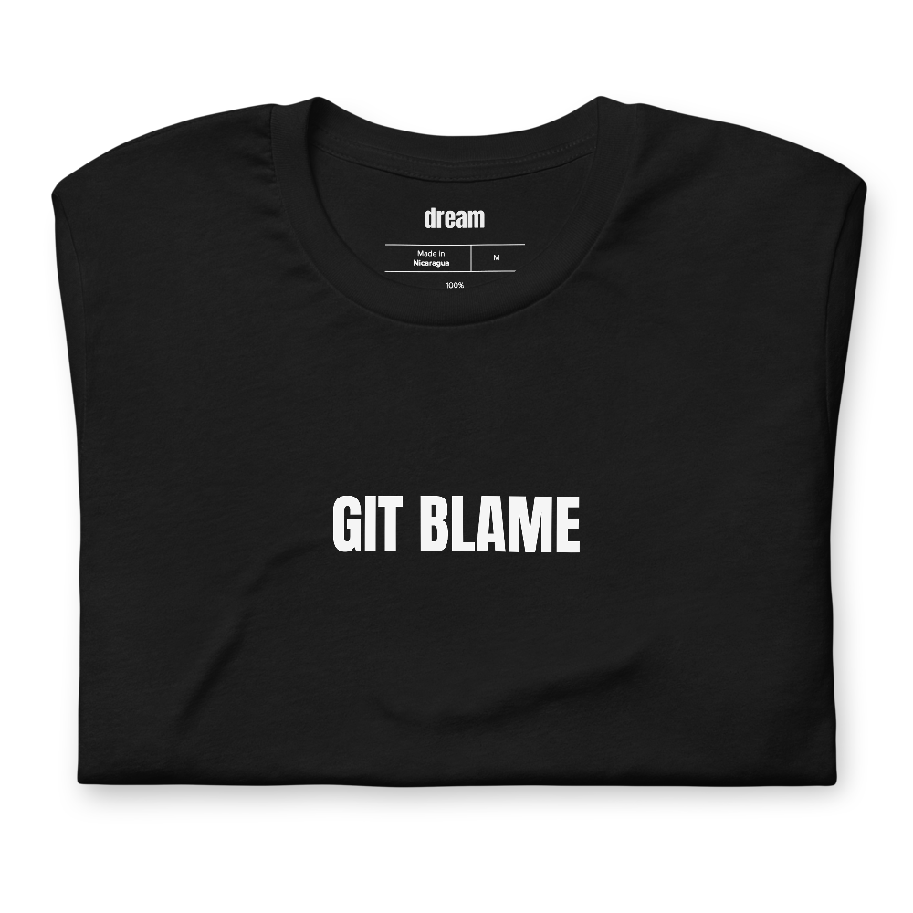 GIT BLAME - Dev Culture t-shirt