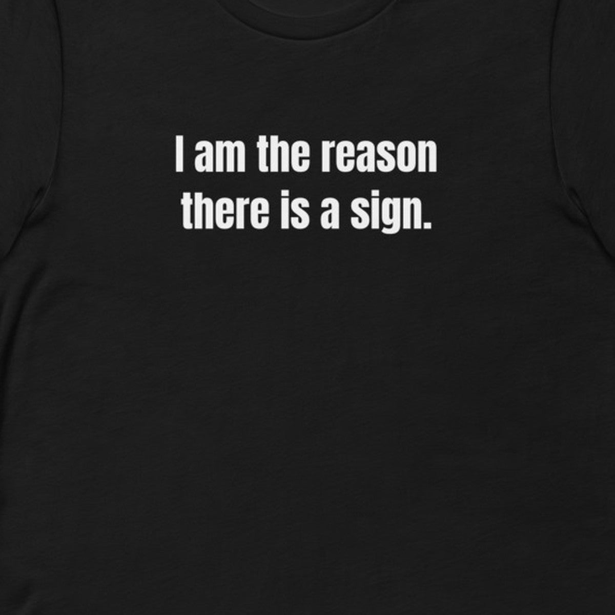 I am the reason there is a sign. - Professional Bad Influence t-shirt