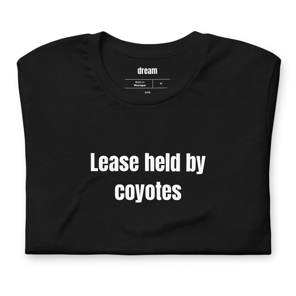 Lease held by coyotes
