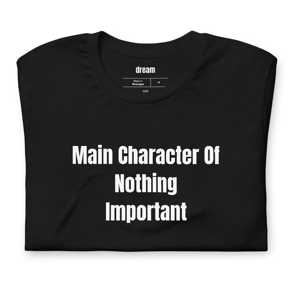 Main Character Of Nothing Important