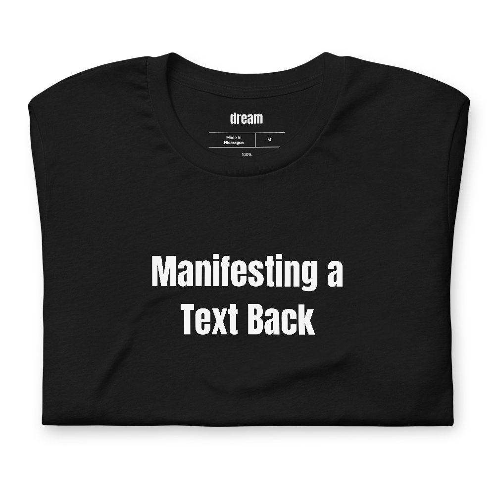 Manifesting a Text Back - Delulu Dating t-shirt