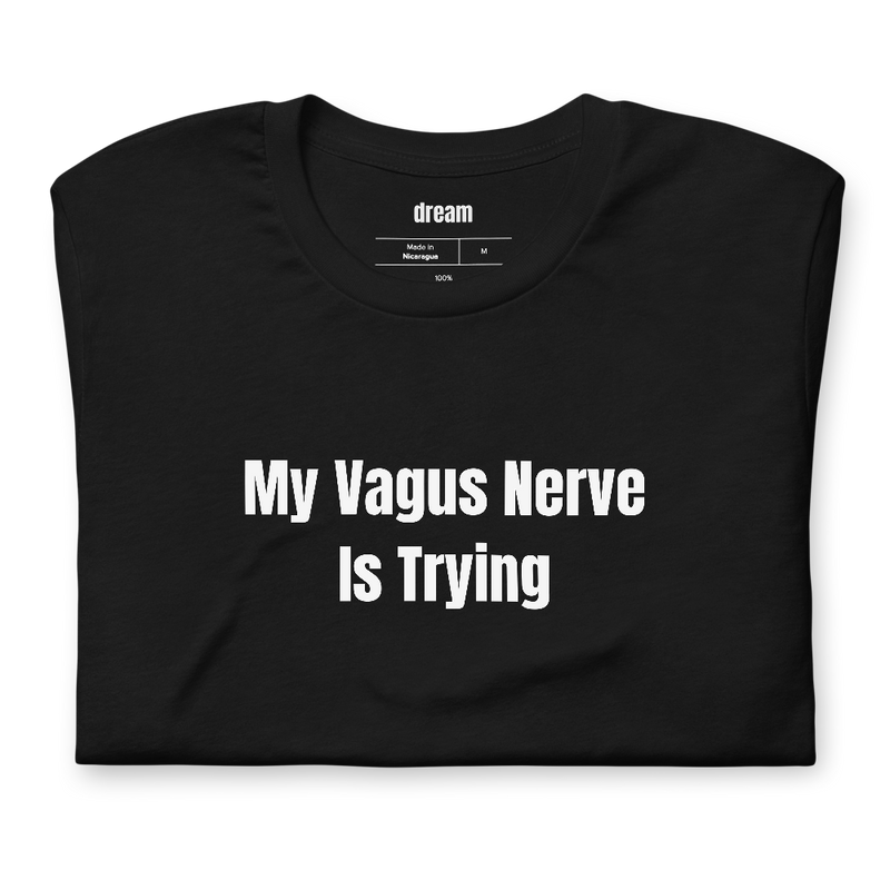 My Vagus Nerve Is Trying - Nervous System Regulation t-shirt