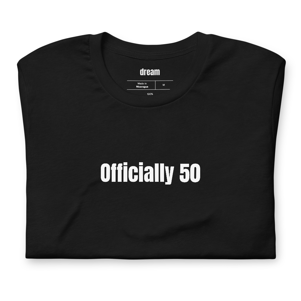 Officially 50 - Milestone Birthday t-shirt