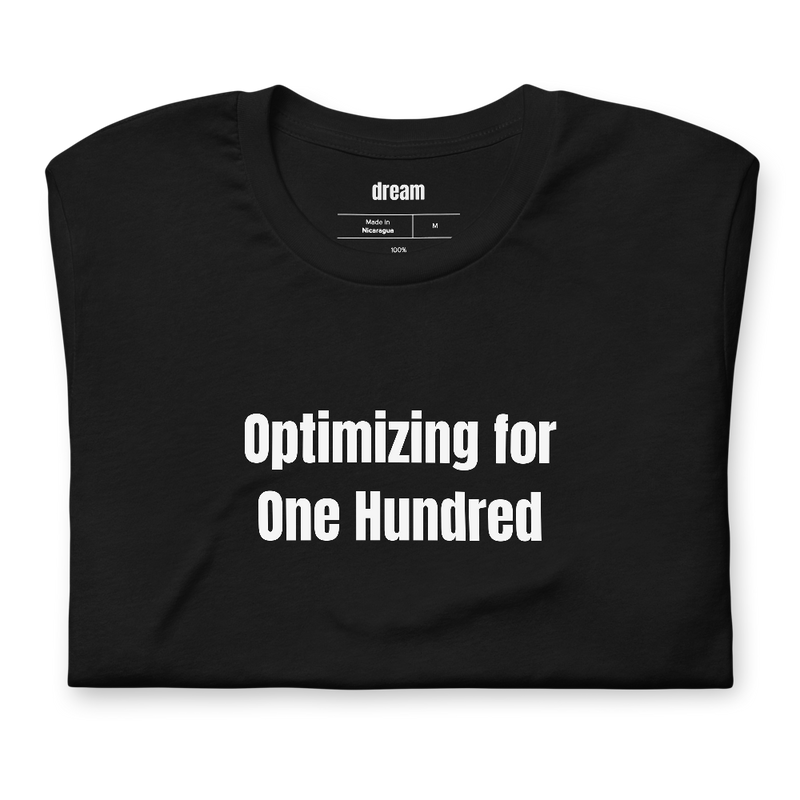 Optimizing for One Hundred - Longevity Bro t-shirt