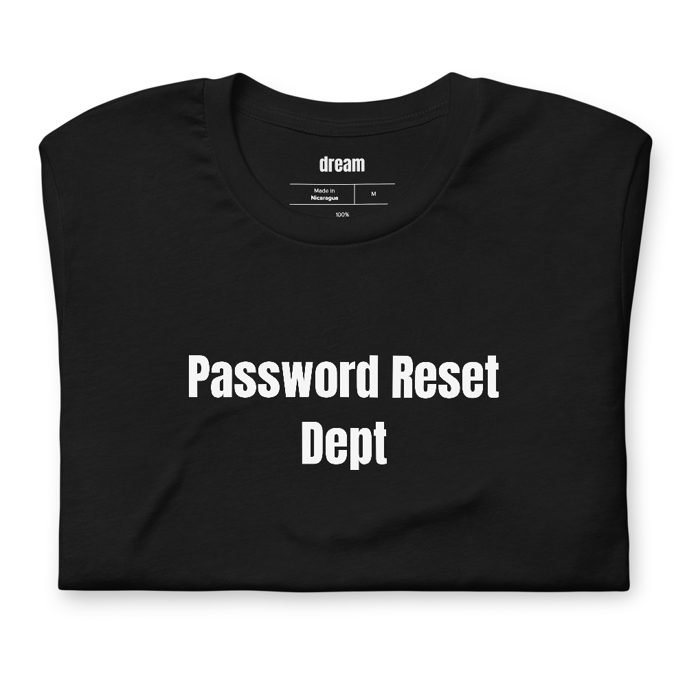 Password Reset Dept