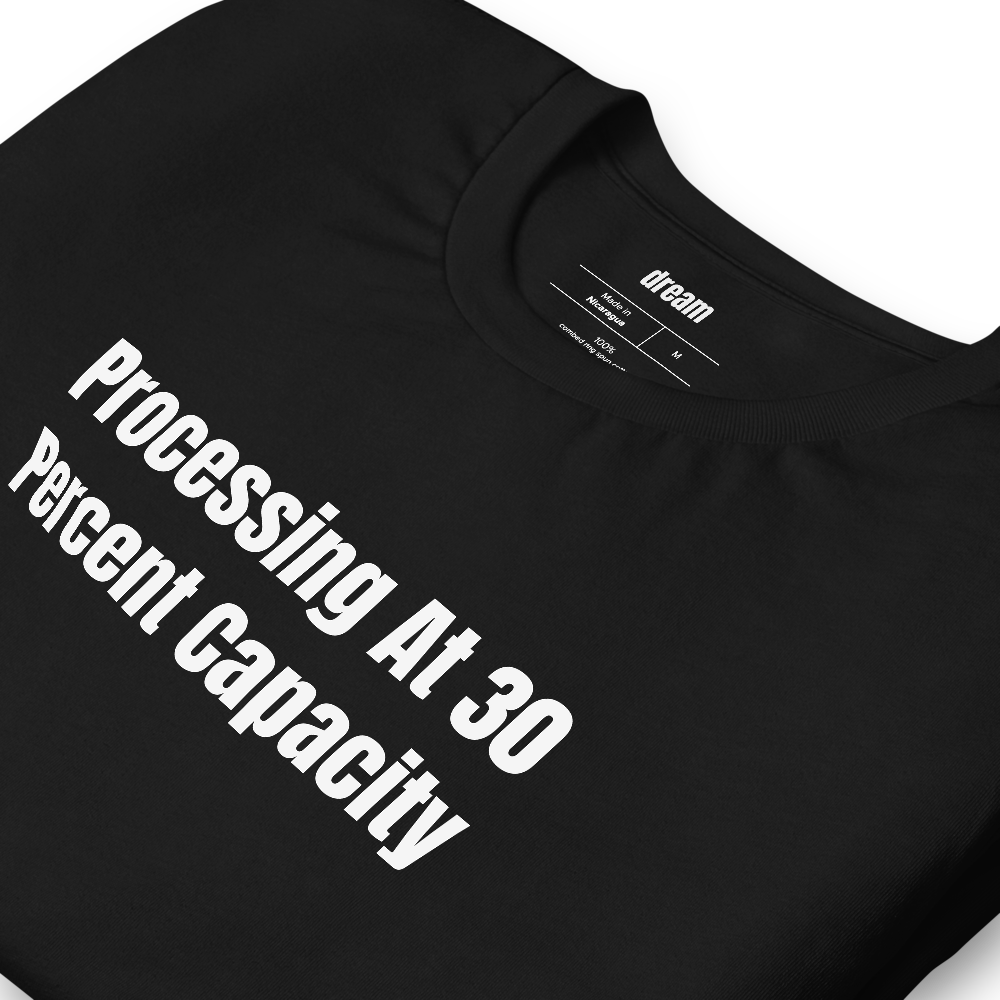 Processing At 30 Percent Capacity