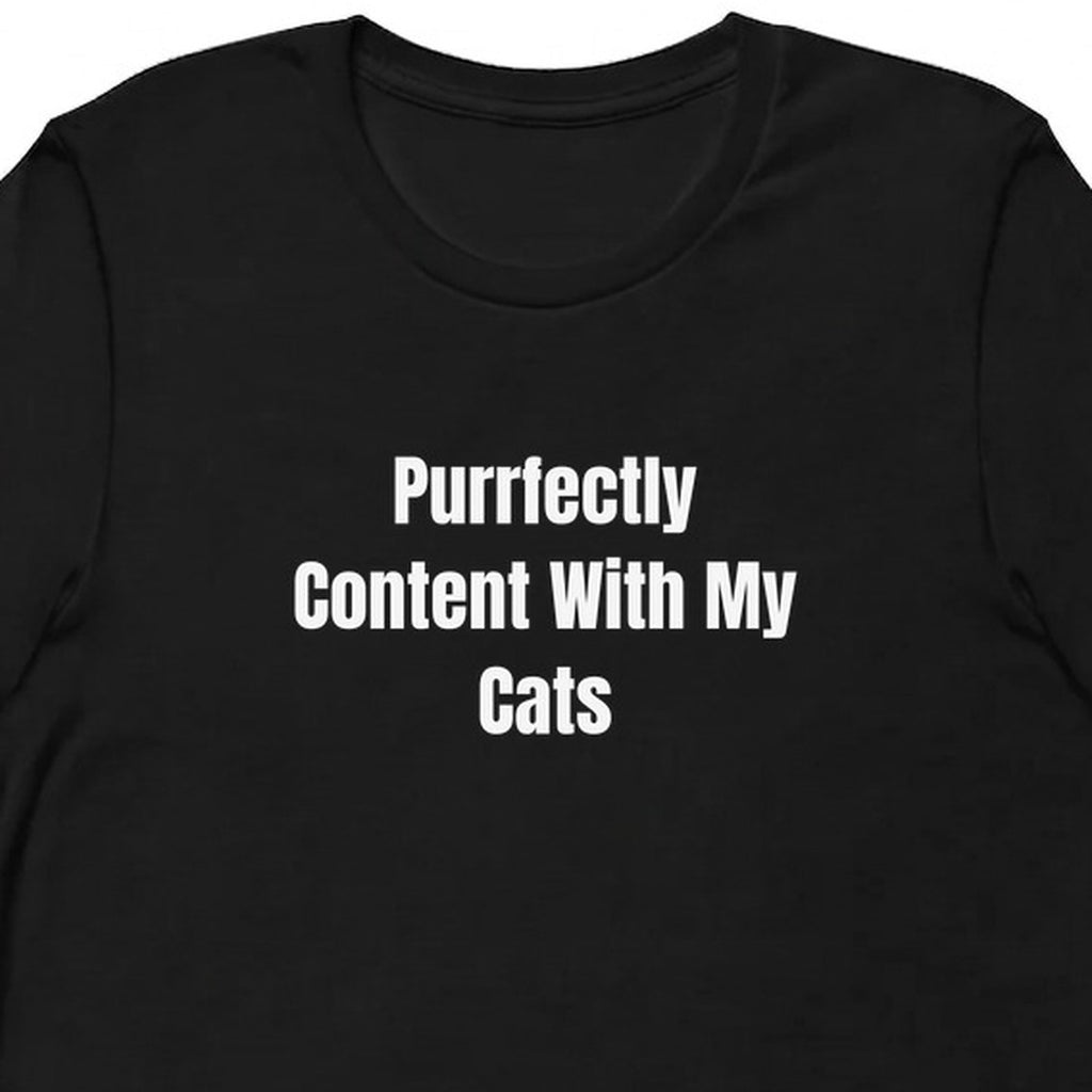 Purrfectly Content With My Cats - Cat Lover t-shirt