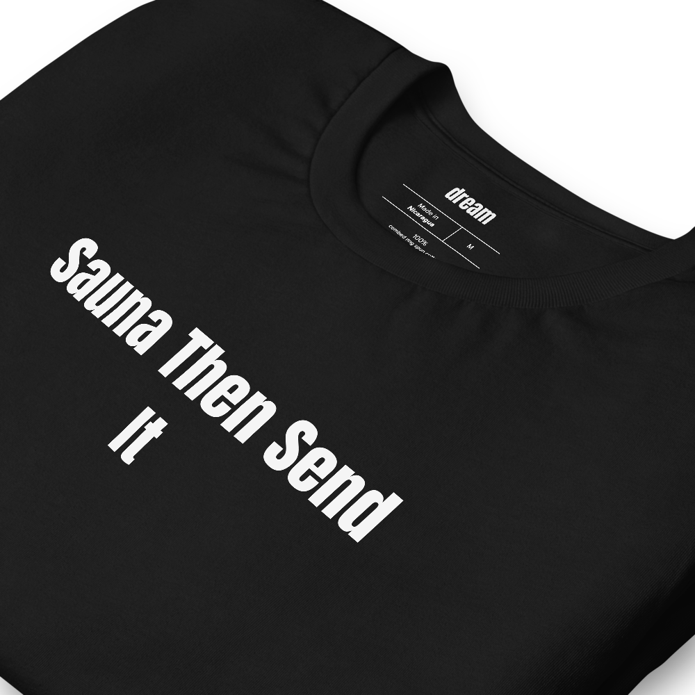 Sauna Then Send It - Cold Plunge Culture t-shirt