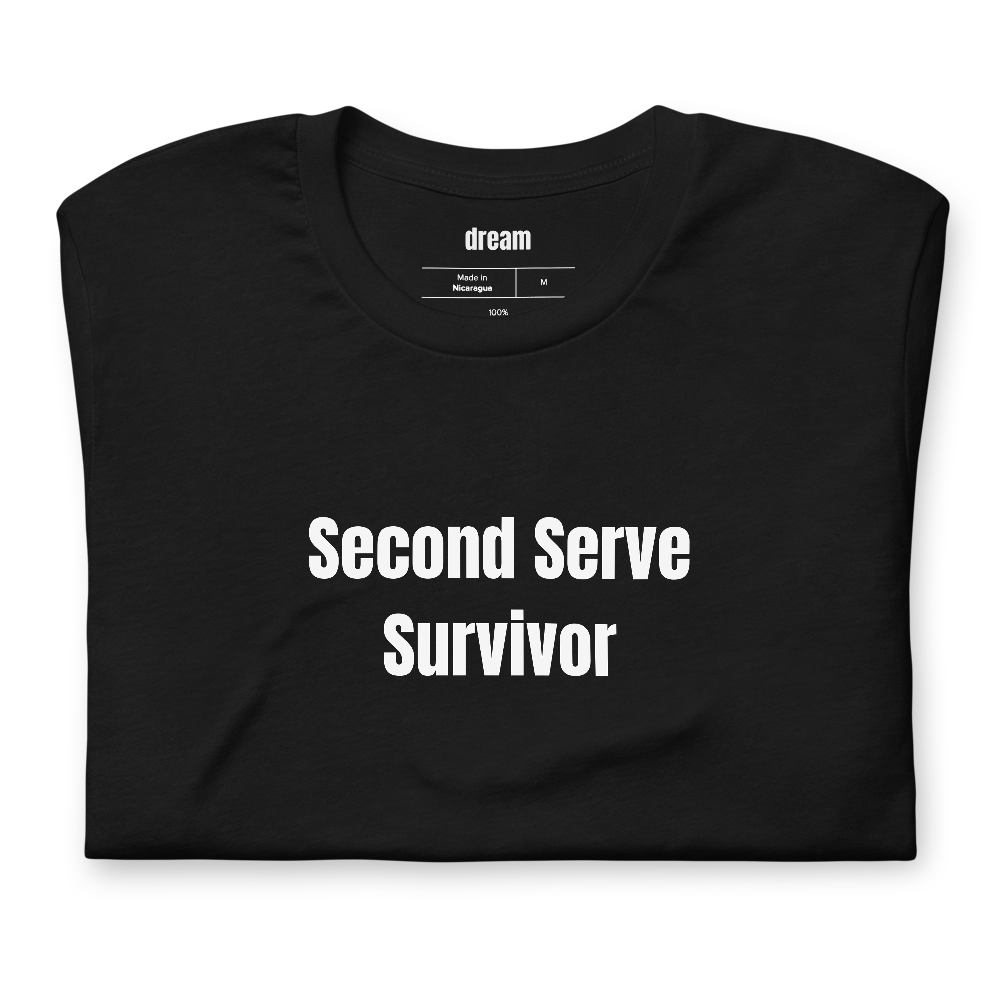 Second Serve Survivor - Court Language t-shirt