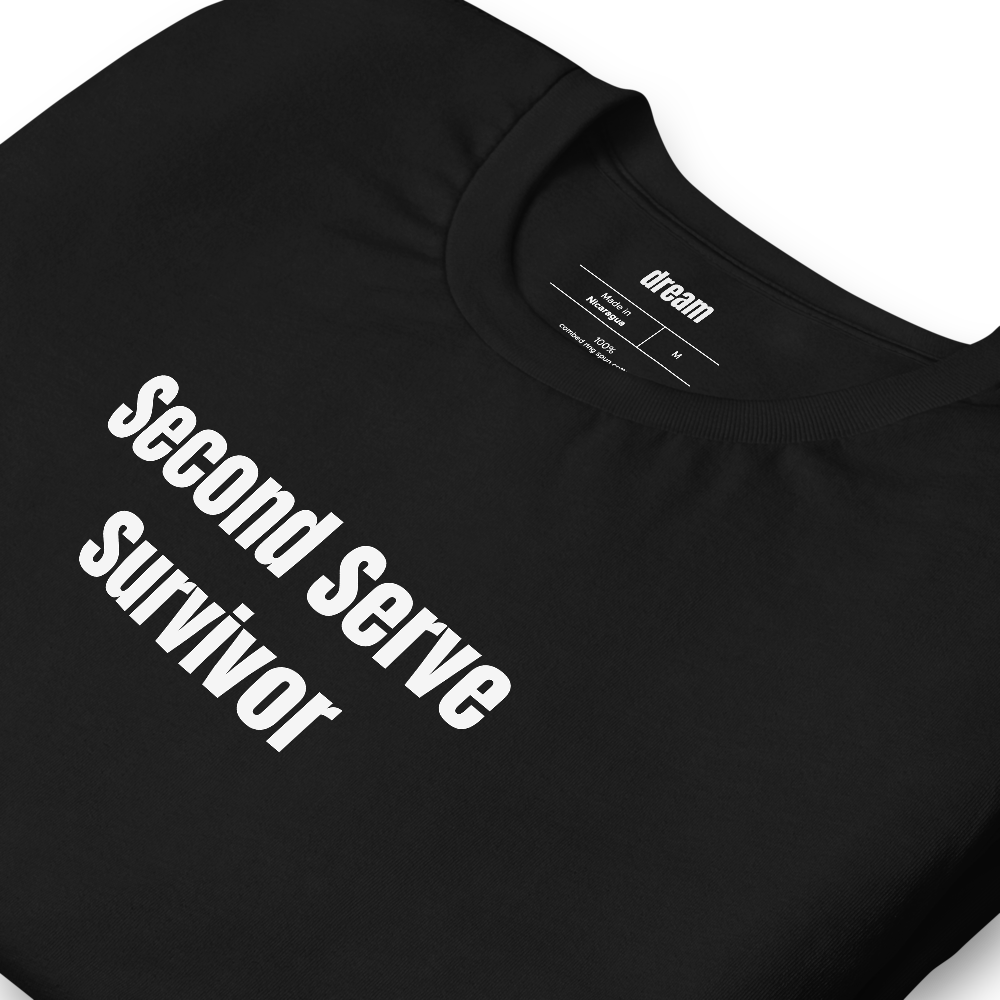 Second Serve Survivor - Court Language t-shirt