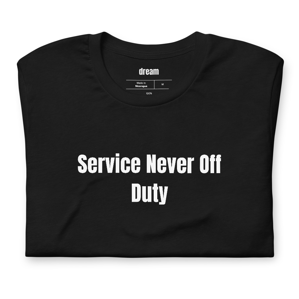 Service Never Off Duty - Veteran Pride t-shirt