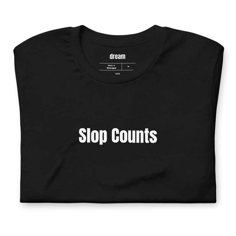 Slop Counts - Pool Hall t-shirt