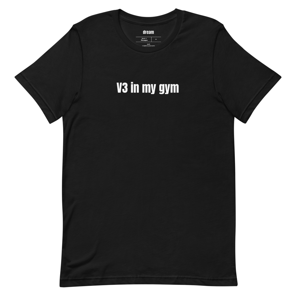 V3 in my gym - Climbing & Bouldering t-shirt