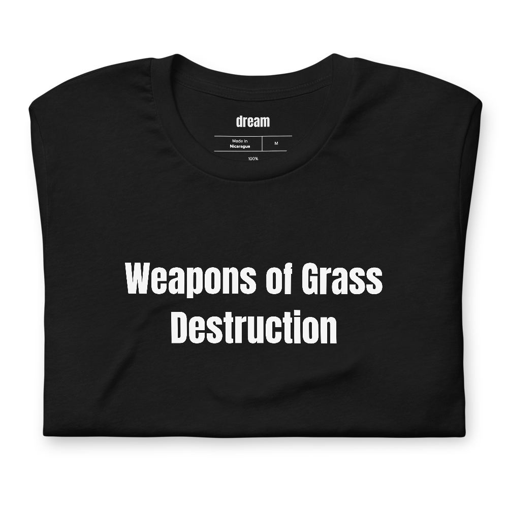 Weapons of Grass Destruction - Golf t-shirt
