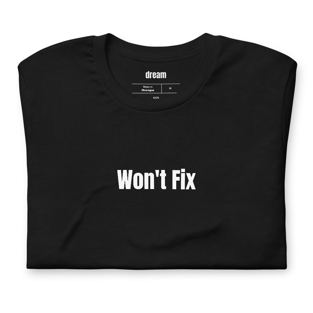 Won't Fix