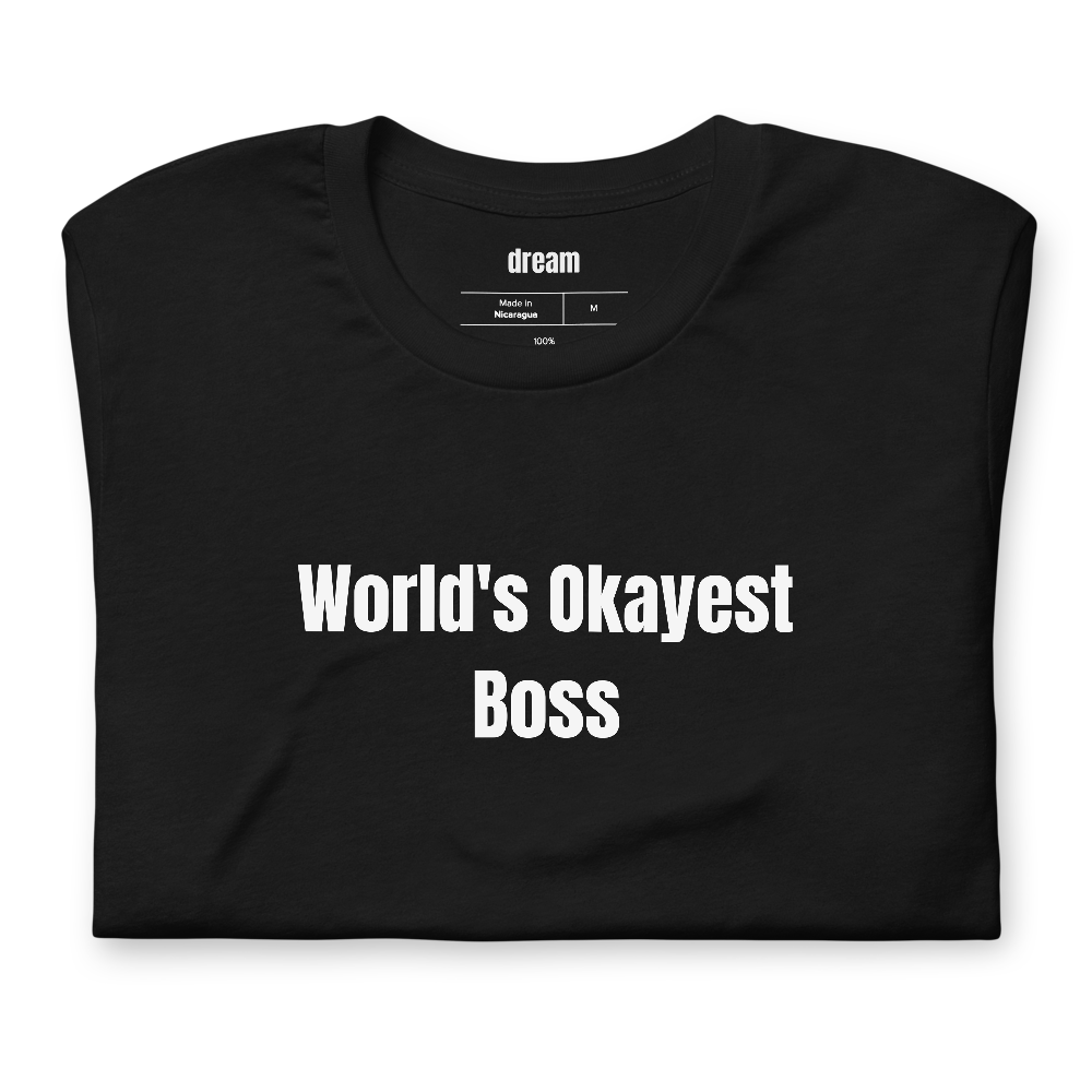 World's Okayest Boss - Gift For Boss t-shirt